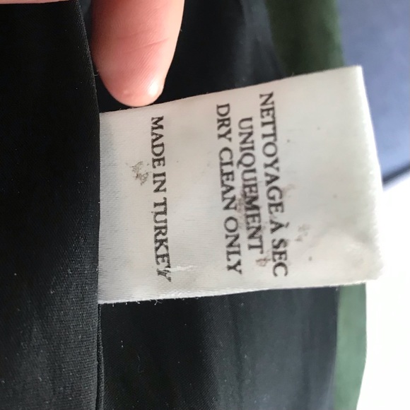 Jerome Dreyfusss Green Leather Fall Military Biker Jacket - Picture 6 of 8